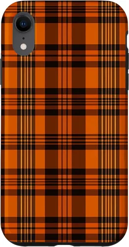 Vista 24 de iPhone 13 Pro Fall Plaid Halloween Naranja y Negro Acción de Gracias Otoño Case