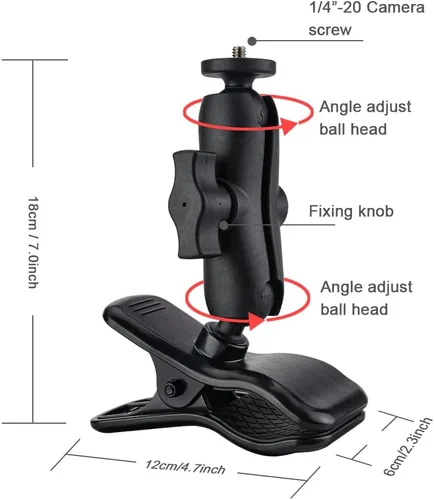Vista 3 de Soporte para teléfono de guitarra, soporte de cámara de acción para guitarra