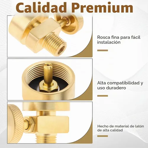 Vista 6 de Adaptador de recarga de tanque de propano de 1 lb para válvula de control