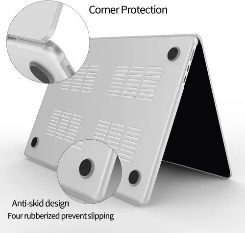 Vista 4 de Funda para MacBook Air de 15.3 pulgadas (modelo de lanzamiento 2023: chip A2941 M2), funda protectora, cubierta de teclado y protector de pantalla.