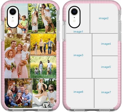 Vista 21 de Funda de teléfono personalizada para iPhone XR, diseño personalizado de fotos de collage de múltiples imágenes, resistente a los golpes, resistente