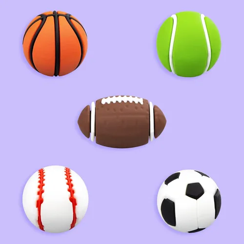Vista 6 de Dijes de decoración deportiva 3D para baloncesto, fútbol, golf, béisbol, voleibol, fútbol, tenis, regalo para niños, niñas, adolescentes, hombres