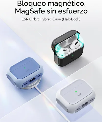 Vista 3 de ESR Funda para AirPods Pro 2, Compatible con Funda de Airpods Pro de 2ª / 1ª Generación (2023/2022/2019), Compatible con MagSafe, Cubierta de Negro