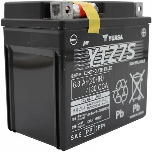 Vista 4 de Yuasa YUAM727ZS YTZ7S Batería AGM de alto rendimiento YTZ activada de fábrica