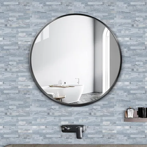 Vista 3 de Midcard 10 Hojas de Azulejos de Pared PVC para Salpicaduras, de Pelar y Pegar, para Salpicaduras de Cocina Rectangular Marrón Oscuro