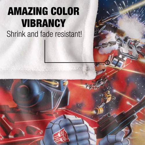 Vista 4 de Manta Transformers, 36 x 58 pulgadas, Autobot Box Art Silky Touch Super Soft