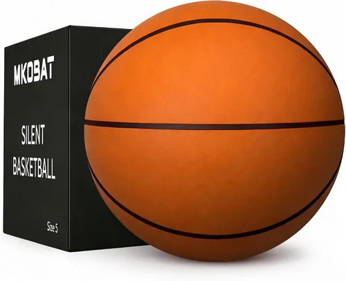 Vista 9 de Baloncesto silencioso tamaño 3/5 (22 pulgadas/27.5 pulgadas), pelota de entrenamiento ultra silenciosa sin ruido, diseño de rebote suave, no enviado