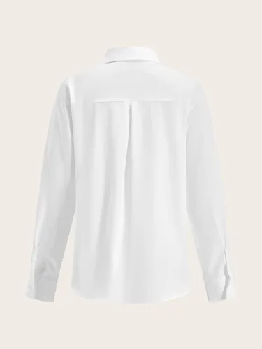 Vista 2 de Camisas de vestir con botones para mujer, elegante blusa de manga larga con cuello para negocios