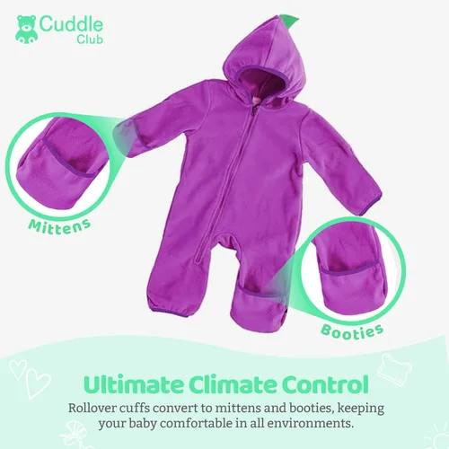 Vista 42 de Enterizo de vellón para bebé, rómper de una sola pieza con capucha para niños, ropa para exteriores, chaqueta infantil