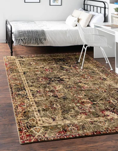 Vista 18 de Unique Loom Saturn Collection - Alfombra rectangular de iones (2 pies 2 pulgadas x 3 pies 1 pulgada, color beige crema/negro)