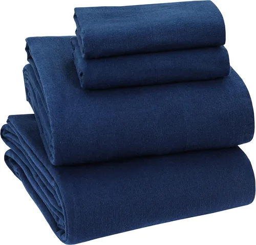 Vista 13 de Sleepdown Juego de sábanas de franela de algodón 100 % de 160 GSM - Gris escarcha, individual