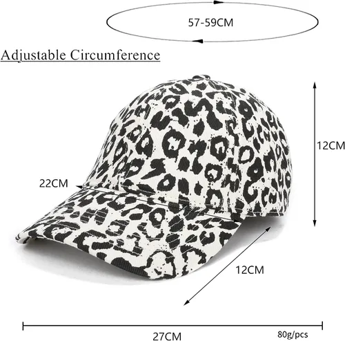 Vista 7 de Gorra de béisbol unisex 100% algodón estampado para hombres y mujeres, sombrero ajustable de mezclilla lavada
