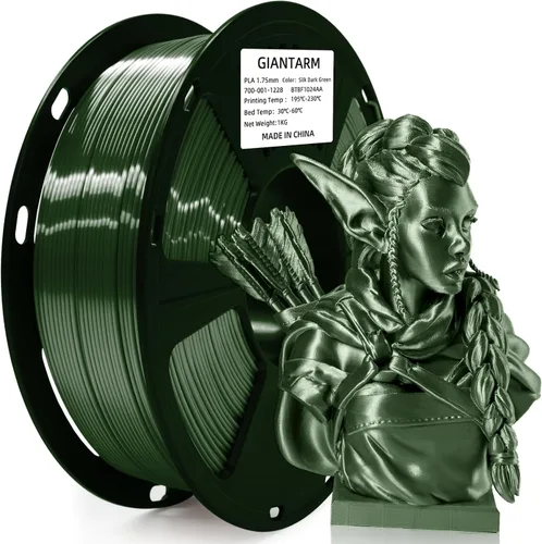 Vista 54 de GIANTARM Filamento de ácido poliláctico (PLA), filamento beige para impresora 3D, carrete de 2.2 libras, precisión de dimensión de 0.069 in +
