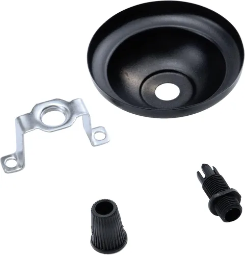 Vista 5 de Juego de 4 mini toldos de luz retro de 2.6 pulgadas de diámetro, placa de techo negra, base de chasis, accesorios de luz colgante