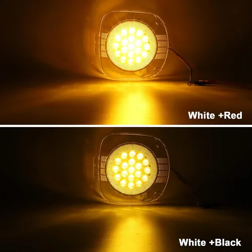 Vista 3 de Partsam Par de 19 luces LED ámbar de señal de giro delanteras, lámparas de esquina con lente transparente de repuesto para Freightliner Century