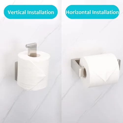 Vista 7 de TocTen Soporte de papel higiénico para papel higiénico para papel higiénico grande, soporte para rollo de papel higiénico, montado en la pared