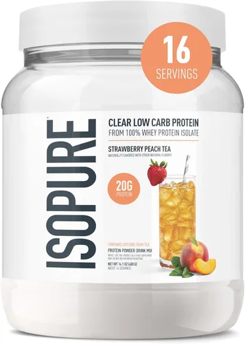 Vista 19 de Isopure - polvo de proteína de suero de leche con sabor a fruta ligera refrescante