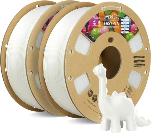 Vista 42 de OVERTURE - Filamento de ácido poliláctico (Easy PLA) para impresora 3D de 1.75 mm, bobina de cartón de 2.2 libras, precisión dimensional +/- 0.02