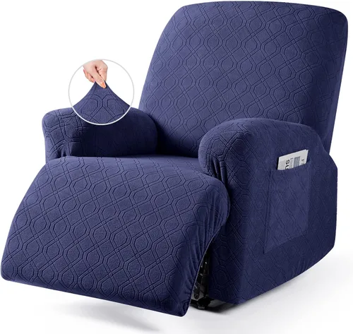Vista 24 de VANSOFY Funda para silla reclinable, 3 piezas elásticas para silla reclinable, funda suave para silla reclinable, protector de muebles para perros