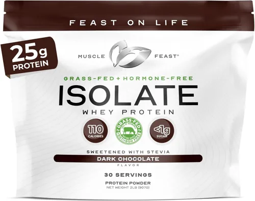 Vista 22 de Muscle Feast Proteína de suero aislada de vacas alimentadas a pasto, totalmente natural sin hormonas, criadas en pasto, Proteína de suero aislada