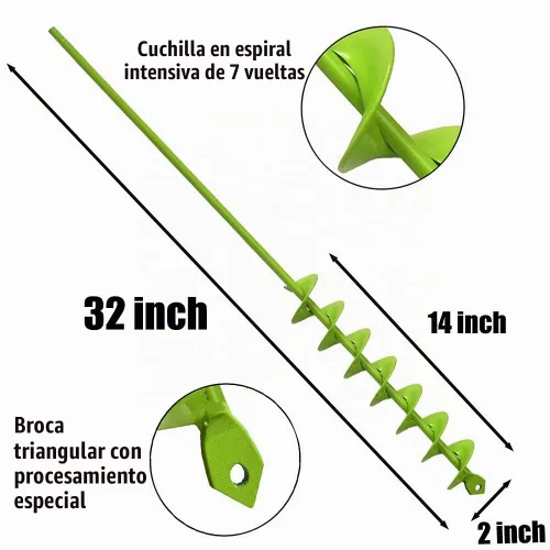Vista 3 de Broca alargada mejorada de 32 x 2 pulgadas, sin necesidad de hacer sentadillas para perforar agujeros, 100% de barril sólido de longitud extendida