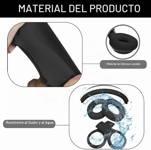 Vista 3 de Studio Pro 3 en 1 - Fundas de silicona para los oídos, antiarañazos, cubierta para la cabeza, para auriculares Beats Studio Pro, accesorios Negro