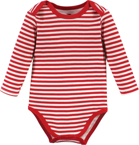 Vista 70 de Hudson Baby Body unisex de algodón de manga larga para bebé, leopardo rosa rojo