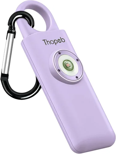 Vista 11 de La alarma de seguridad personal original para mujeres por mujeres, sonido de sirena fuerte, luz LED estroboscópica SOS, ten seguridad con la alarma