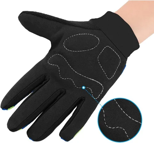Vista 5 de Accmor Guantes de ciclismo para niños, transpirables, antideslizantes, guantes de dedo completo para niños, ciclismo, escalada, equitación, ciclismo