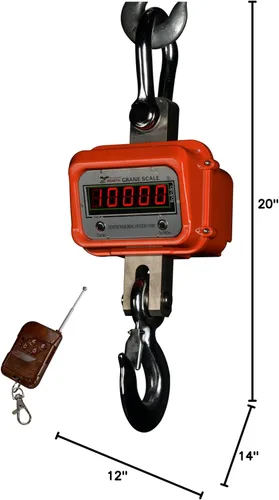 Vista 3 de Optima Scales OP-925A-10000 - Báscula de grúa de servicio pesado, pantalla LED de 10000 libras x 5 lb