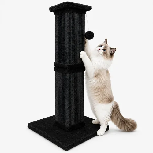 Vista 16 de Rascador para gatos de interior, rascador de sisal para gatos de 32 Beige