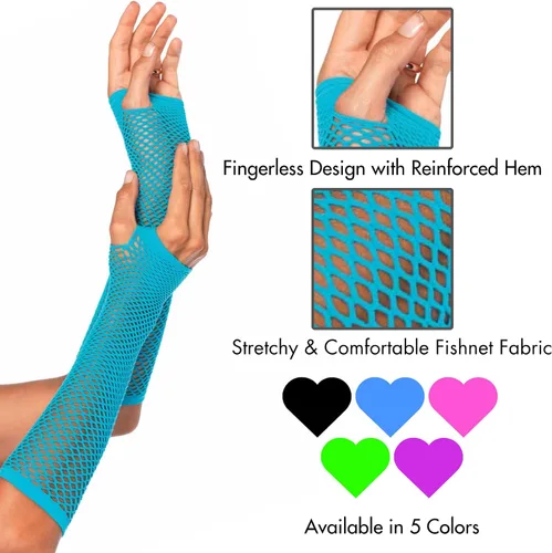 Vista 2 de Leg Avenue Guantes sin dedos de imitación con cordones