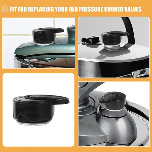 Vista 5 de HEMOTON Pressure Cooker Relief Replacement Valves Set 3pcs with Steam Release Handle and Lid Sealing Valve for Electric Pressure Cookers Replacement