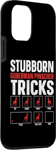 Vista 3 de Funda para propietario de Doberman Pinscher con trucos obstinados para iPhone 12 mini