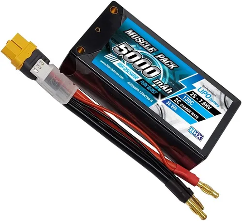 Vista 3 de NHX Muscle Pack 2S 7.6v 5000mAh 130C Shorty Lipo-HV Batería w/XT60 Conector