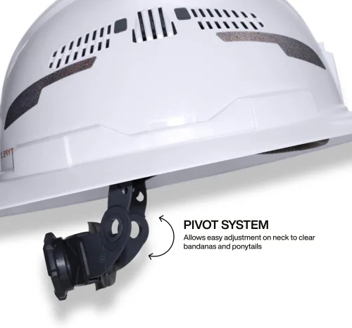 Vista 4 de Klein Tools Type 2 Hard Hat, Vented Full Brim, Class C, 6-Point Suspension with Accessory Mounts