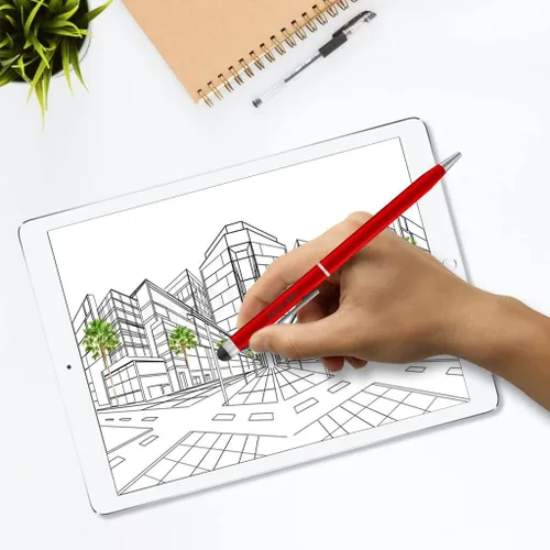 Vista 4 de PRO - Lápiz capacitivo para Samsung Galaxy Tab 4 10.1 SM-T530 con tinta, alta precisión, extra sensible, forma compacta para pantallas táctiles