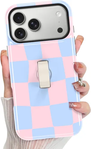 Vista 154 de KANGHAR Compatible con iPhone 17 Pro Case Spot Pattern - Negro Mancha rosada negra