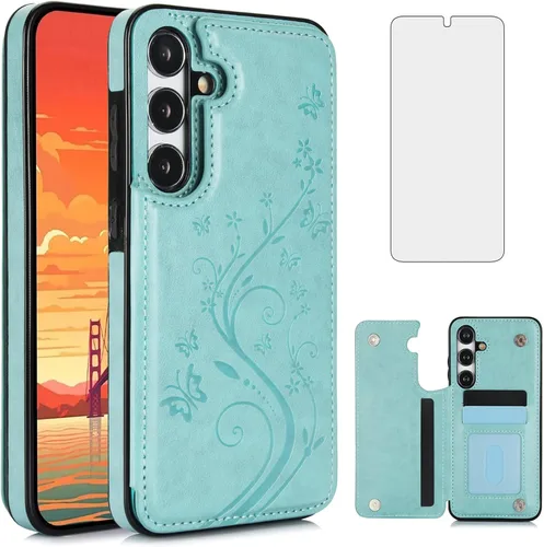 Vista 12 de Asuwish Funda de teléfono para Samsung Galaxy S25 5G con protector de pantalla de vidrio templado y tarjetero con soporte para tarjetero, soporte