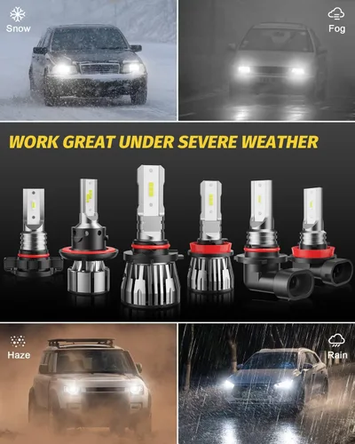 Vista 6 de 4 bombillas antiniebla compatibles con Jeep Grand Cherokee 2018 2019 2020 2021