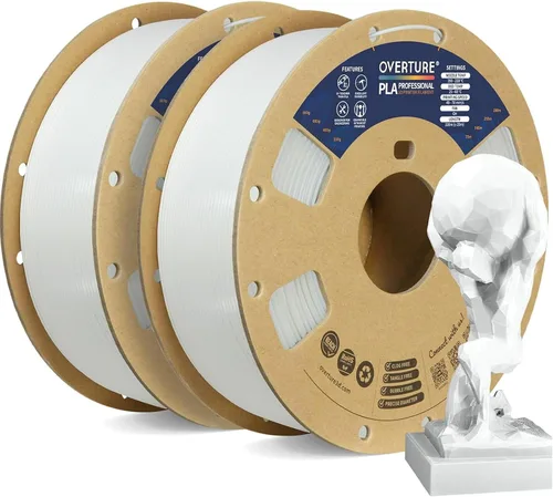 Vista 46 de Overture PLA Plus (PLA+) Filamento de 1/16 pulgadas, dureza mejorada con rollo PLA, con superficie de construcción 3D de 7.87 × 7.87 pulgadas, PLA