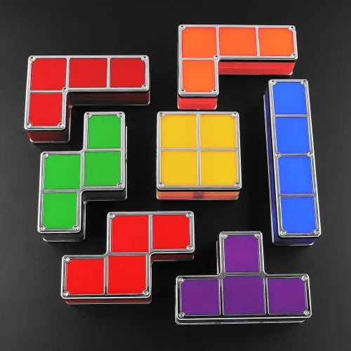 Vista 2 de Increíble Tetris Forma Retro Juego Apilable LED Lámpara de Mesa Creativa DIY ~ Artículo #GH8 3H-J3/G8333710