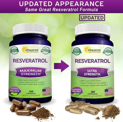 Vista 8 de 100% Resveratrol Natural - 1000mg Por Porción Fuerza Máxima (180 Cápsulas) Suplemento Antioxidante, Píldoras de Trans-Resveratrol para la Salud