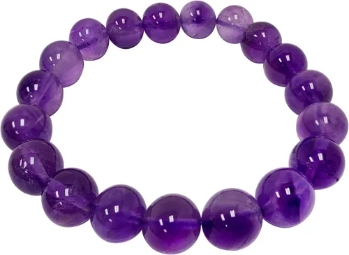 Vista 627 de Gem Avenue Handmade Round Bead Stretch Bracelet Unisex Natural Stone Beaded Jewelry for Men & Women, Elastic Wristband for Daily Wear