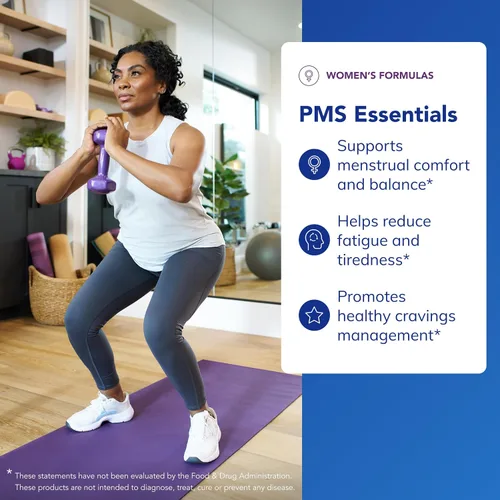 Vista 3 de Pure Encapsulations PMS Essentials Suplemento hipoalergénico que apoya la comodidad menstrual, la fatiga y ayuda a disminuir los antojos* 120