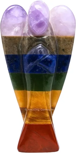 Vista 13 de Ángel de Amatista de Amazing Gemstone - Ángel de Cristal de Amatista y Figuras de Ángel Guardián de Bolsillo de Cristal de Amatista (10 centímetros)