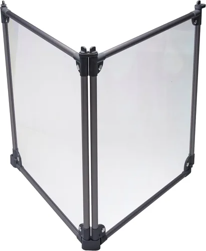 Vista 5 de Front Row Corralito plegable para perros, duradero y portátil, para hacer ejercicio, descansar y jugar, paneles de valla transparentes con varillas