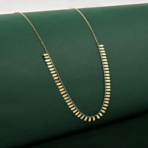 Vista 6 de Jewelry Atelier Colección de collares Cleopatra rellenos de oro Collar de cadena de Cleopatra con relleno de oro amarillo de 14 quilates para mujer