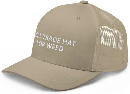 Vista 4 de CreativeTees4You Will Trade - Gorra de algodón ajustable para marihuana