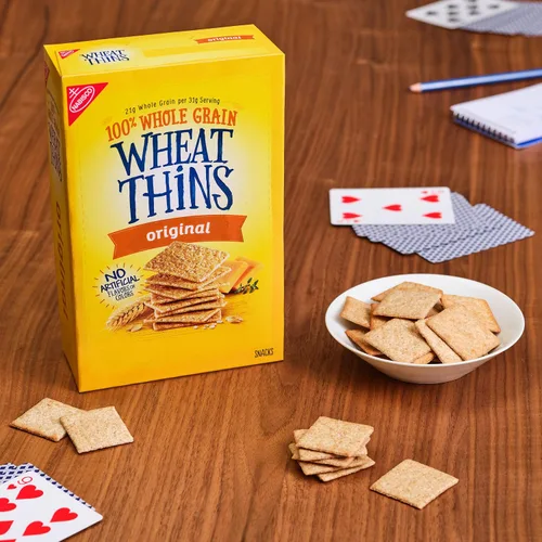 Vista 8 de Wheat Thins Snacks originales, galletas de trigo integral, galletas de aperitivos, 8.5 onzas